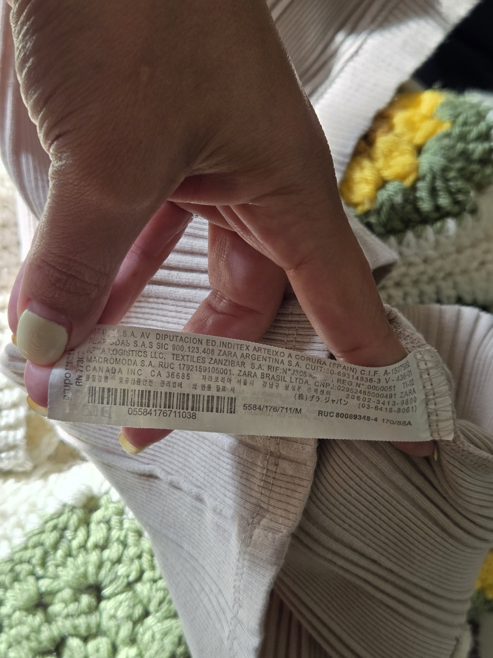 Zara Beige High-Neck Ribbed Racerback Tank Top - Picture 4 of 5